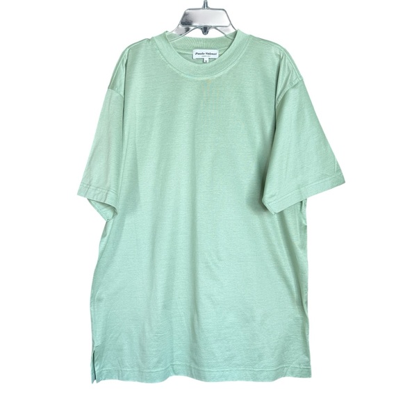 Paolo Valenzi Italy 100% Makò Cotton Crew Neck T-Shirt Set 3 Size M Plaid - Picture 3 of 8